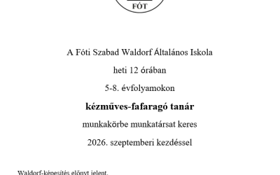 Álláshirdetés – kézműves-fafaragó tanár