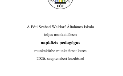 Álláshirdetés – napközis pedagógus