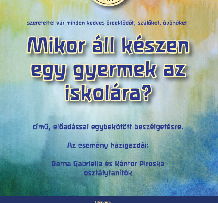 Mikor áll készen egy gyermek az iskolára?