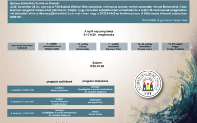 Nyílt nap a gimnáziumban 2025. november 26.